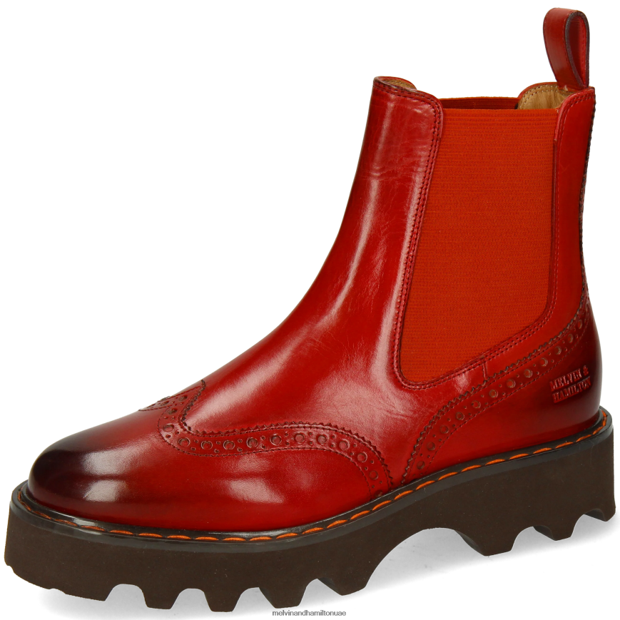 ميغان 37 البرتقالي Melvin & Hamilton نحيف جزمة الكاحل 42XF2X918