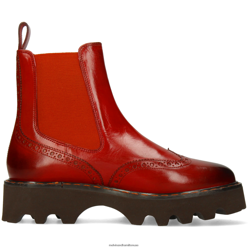 ميغان 37 البرتقالي Melvin & Hamilton نحيف جزمة الكاحل 42XF2X918