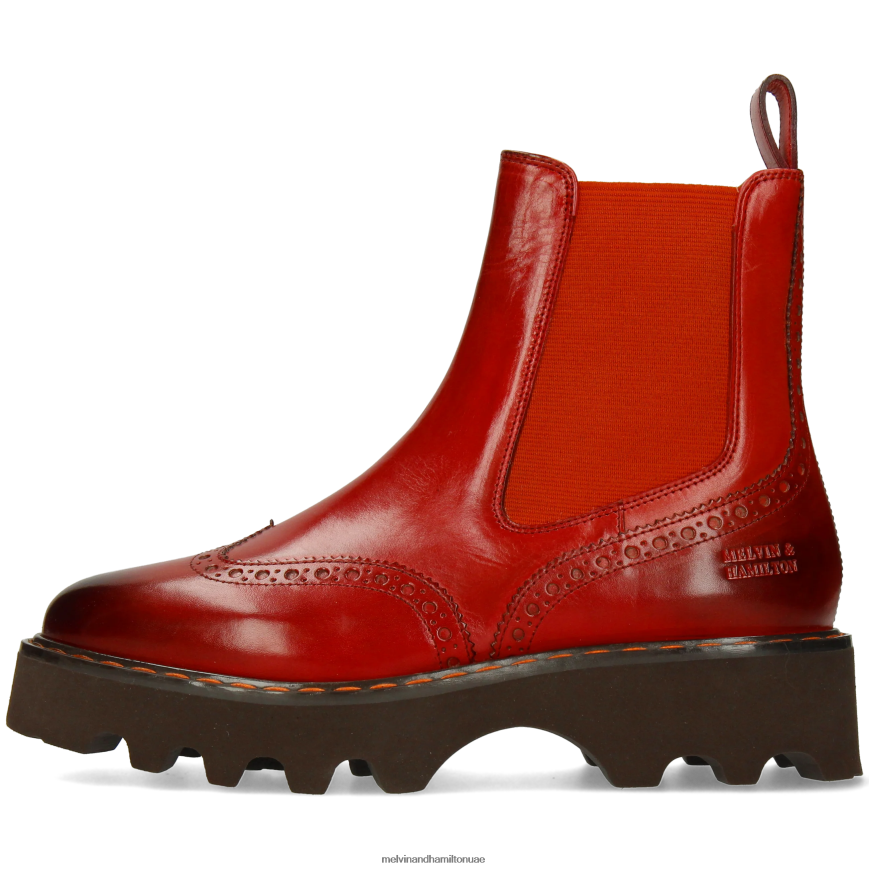 ميغان 37 البرتقالي Melvin & Hamilton نحيف جزمة الكاحل 42XF2X918