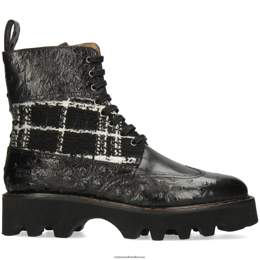 ميغان 38 أسود Melvin & Hamilton نحيف أحذية 42XF2X1187