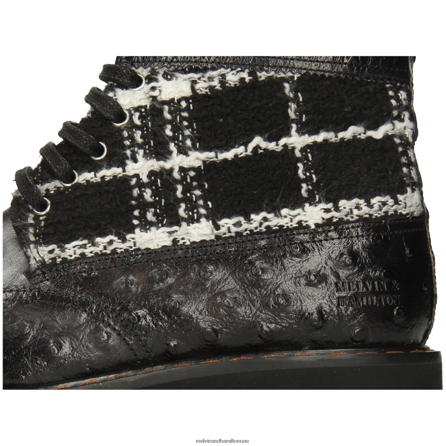 ميغان 38 أسود Melvin & Hamilton نحيف أحذية 42XF2X1187