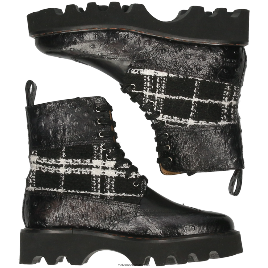 ميغان 38 أسود Melvin & Hamilton نحيف أحذية 42XF2X1187