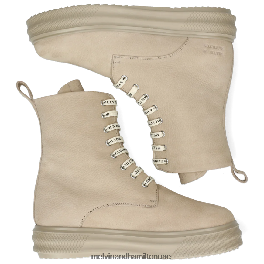 فاي 3 اللون البيج Melvin & Hamilton نحيف جزمة الكاحل 42XF2X1041