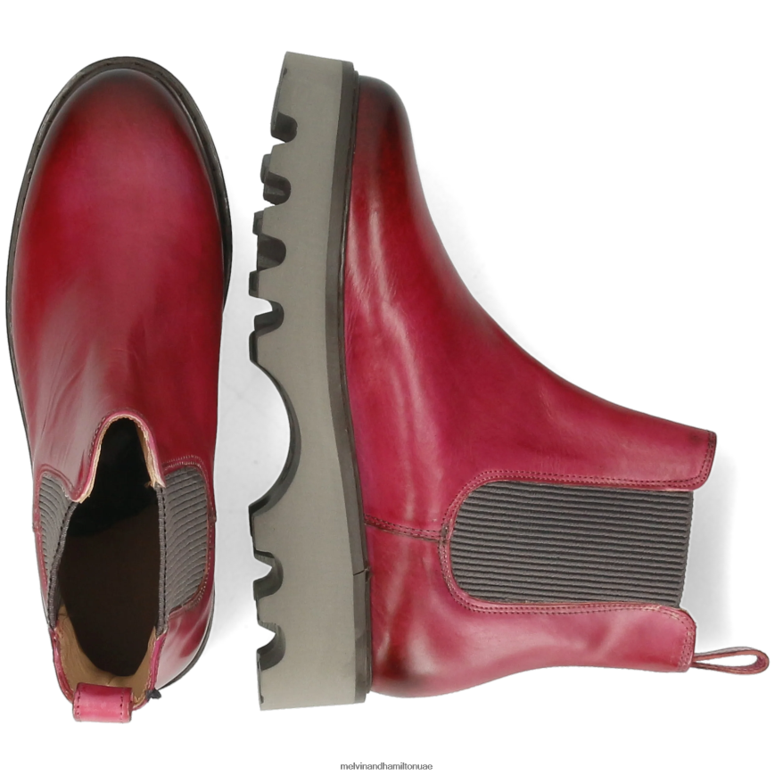 ميغان 3 ص ضارب الى الحمرة Melvin & Hamilton نحيف جزمة الكاحل 42XF2X1094