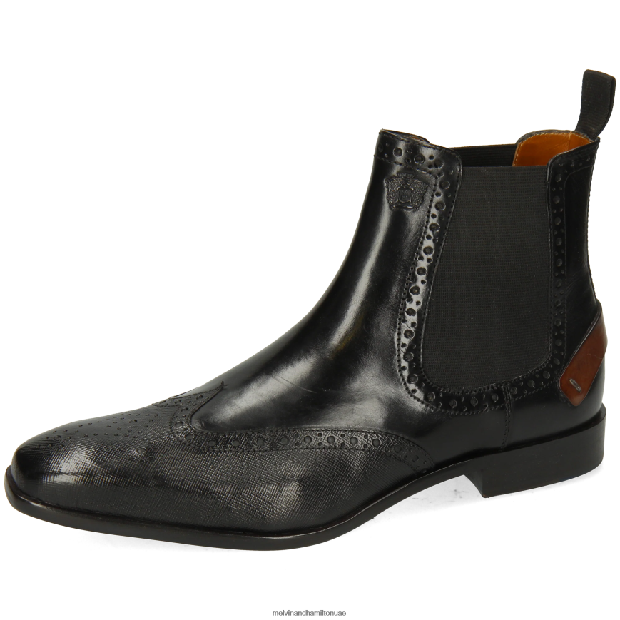 السندات 3 أسود Melvin & Hamilton رجال جزمة الكاحل 42XF2X25