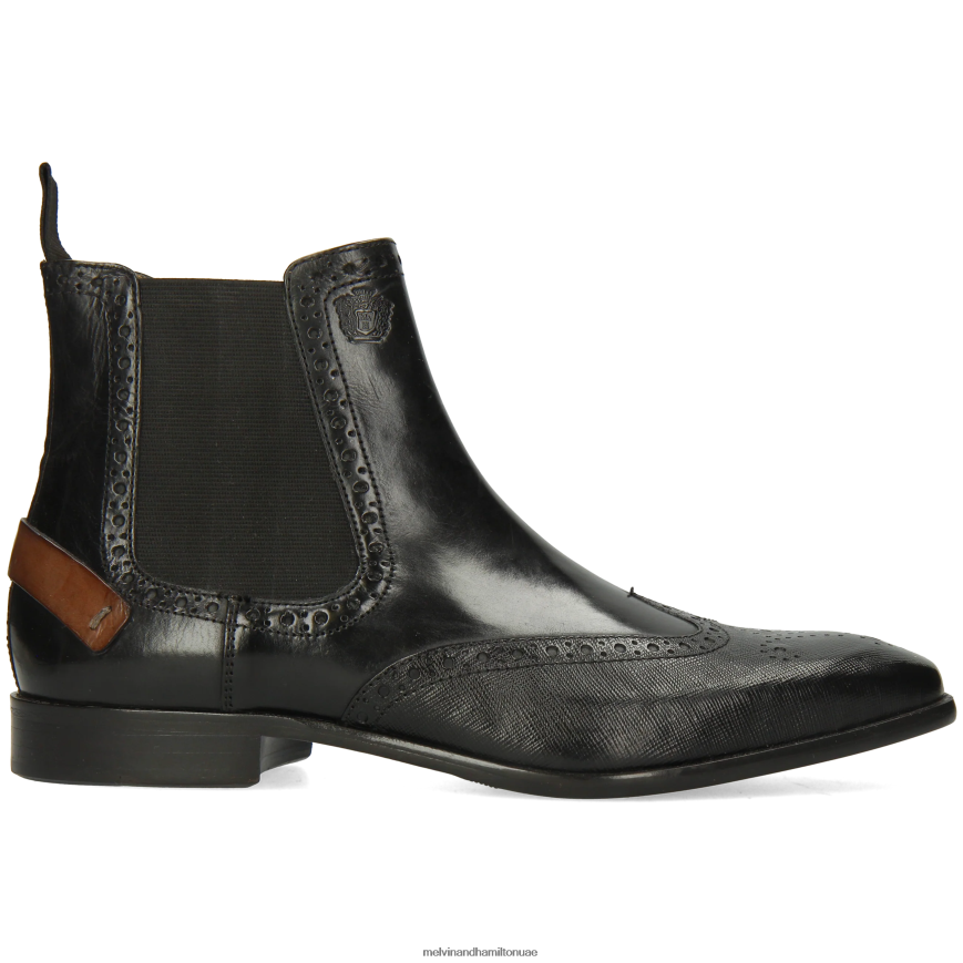 السندات 3 أسود Melvin & Hamilton رجال جزمة الكاحل 42XF2X25