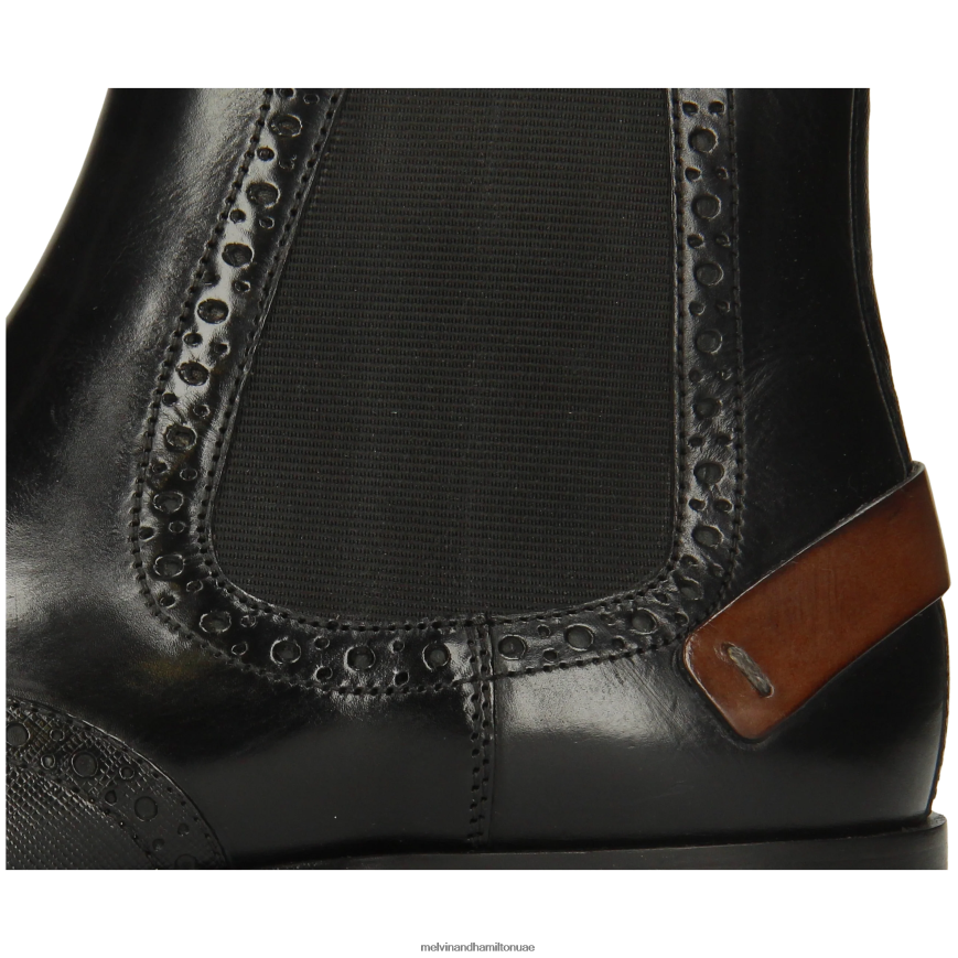 السندات 3 أسود Melvin & Hamilton رجال جزمة الكاحل 42XF2X25