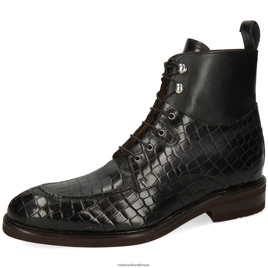 باركر 3 أسود Melvin & Hamilton رجال جزمة الكاحل 42XF2X58