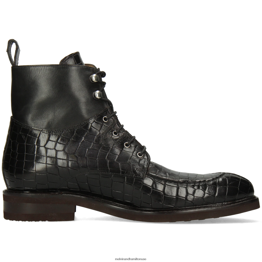 باركر 3 أسود Melvin & Hamilton رجال جزمة الكاحل 42XF2X58