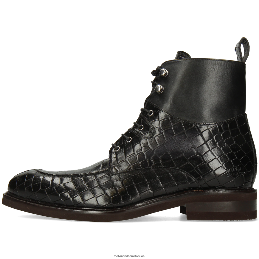 باركر 3 أسود Melvin & Hamilton رجال جزمة الكاحل 42XF2X58