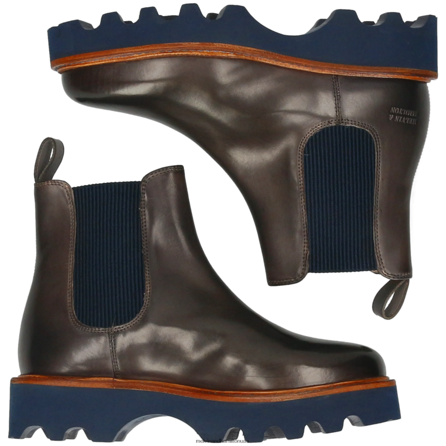 ميغان 3 رمادي Melvin & Hamilton نحيف جزمة الكاحل 42XF2X877