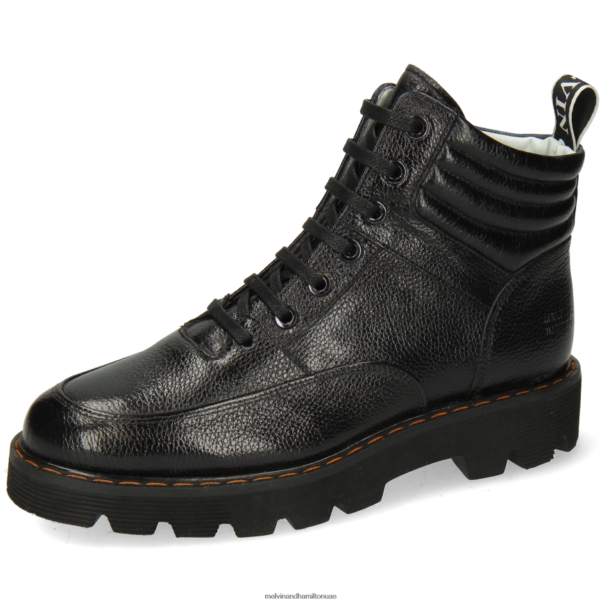 ميغان 40 أسود Melvin & Hamilton نحيف جزمة الكاحل 42XF2X925