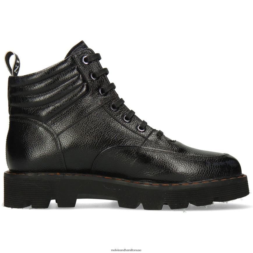 ميغان 40 أسود Melvin & Hamilton نحيف جزمة الكاحل 42XF2X925