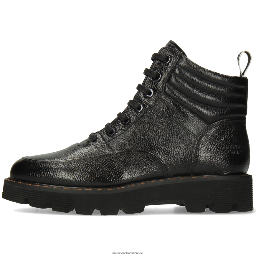 ميغان 40 أسود Melvin & Hamilton نحيف جزمة الكاحل 42XF2X925