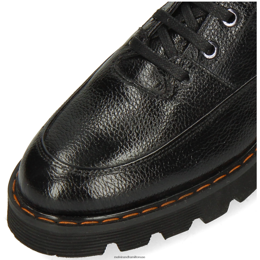 ميغان 40 أسود Melvin & Hamilton نحيف جزمة الكاحل 42XF2X925