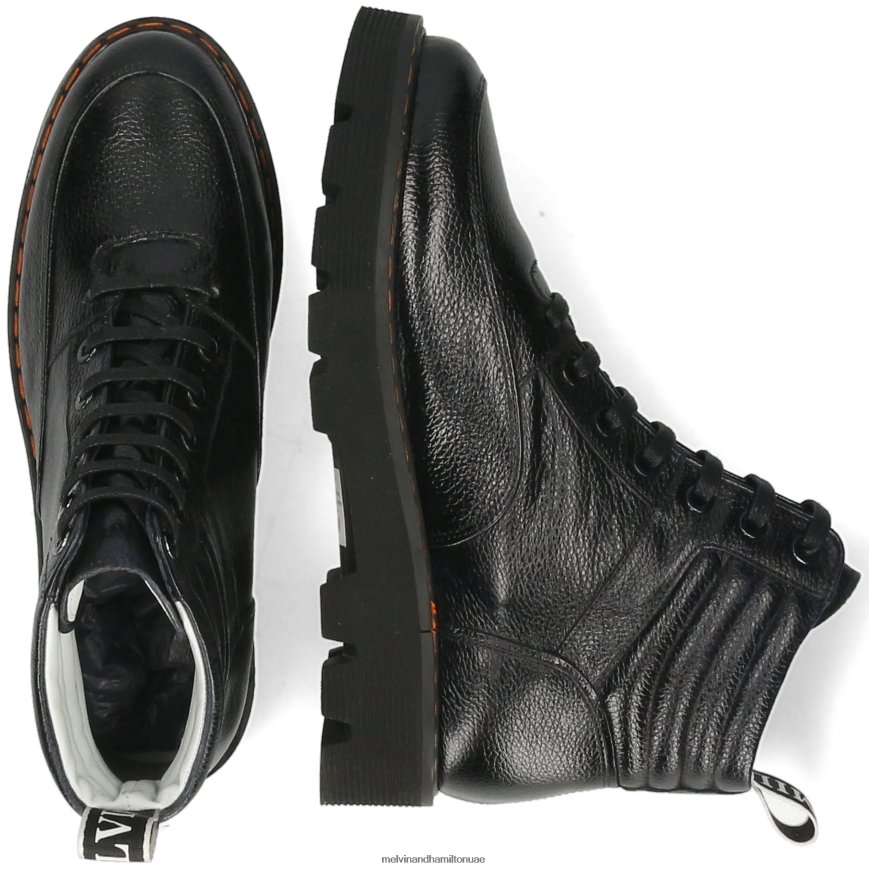 ميغان 40 أسود Melvin & Hamilton نحيف جزمة الكاحل 42XF2X925