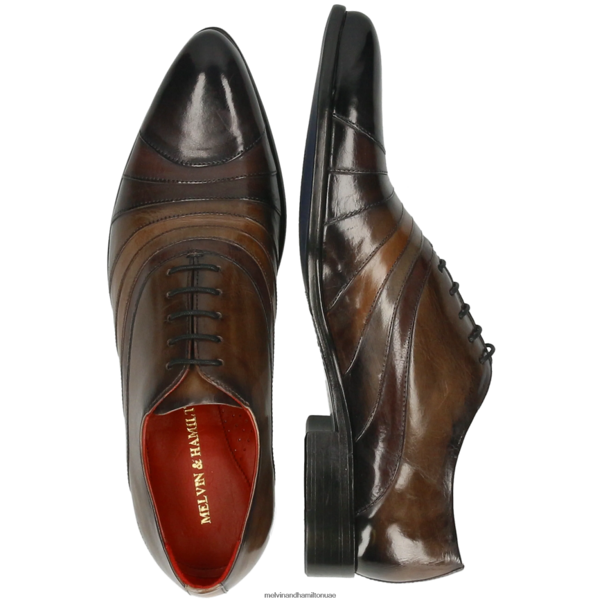 توني 43 رمادي Melvin & Hamilton رجال أحذية أكسفورد 42XF2X190