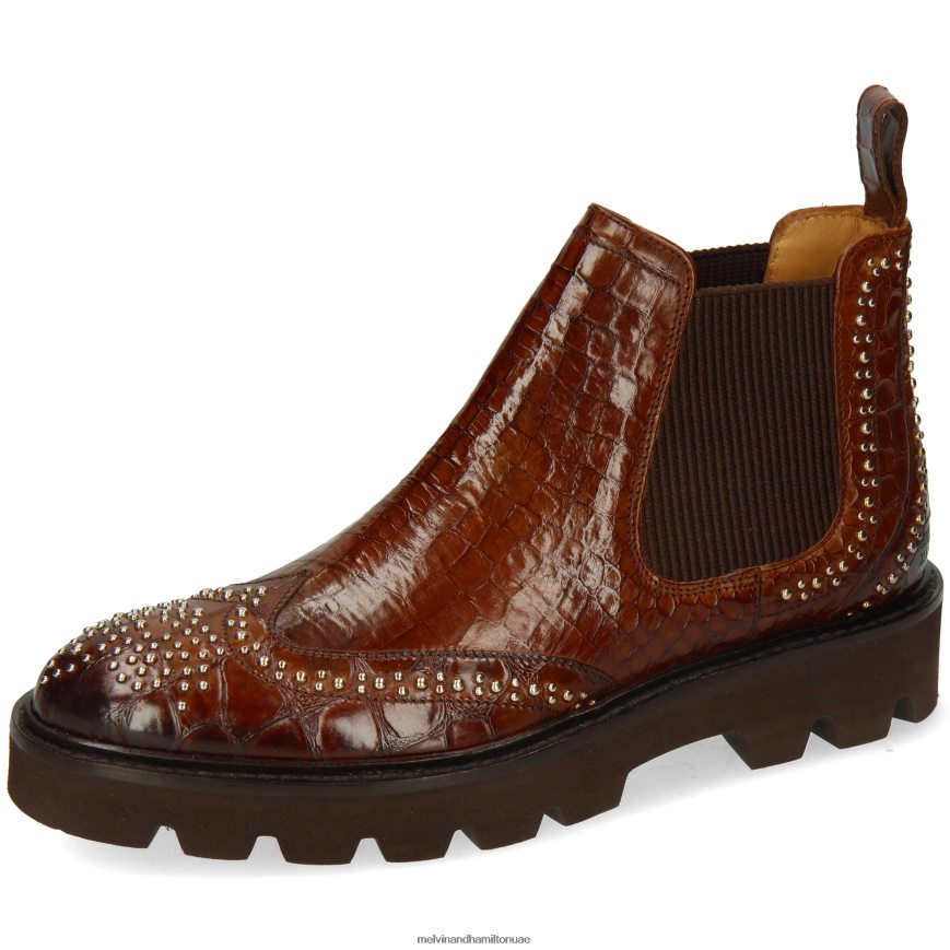 سالي 45 بني Melvin & Hamilton نحيف جزمة الكاحل 42XF2X881