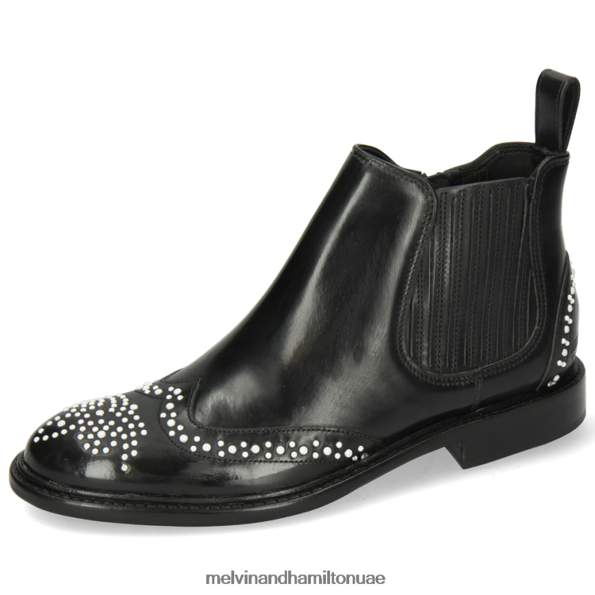 سالي 46 أسود Melvin & Hamilton نحيف جزمة الكاحل 42XF2X1061