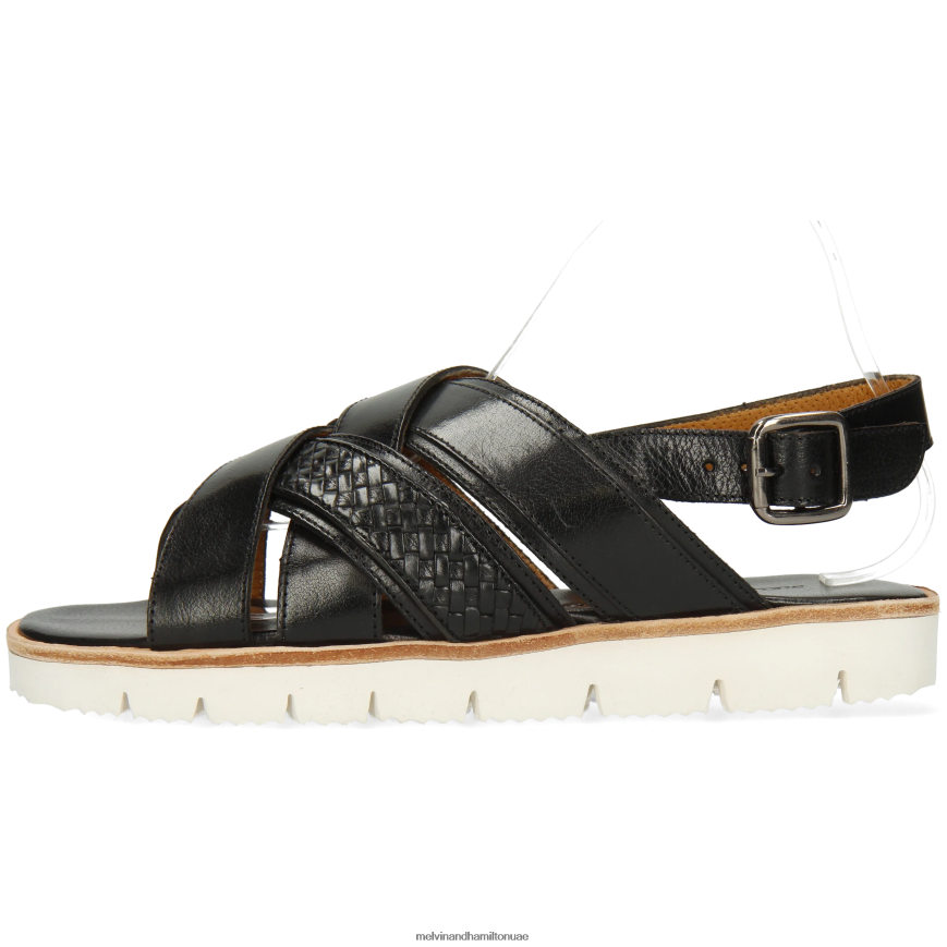 سام 46 أسود Melvin & Hamilton رجال صنادل 42XF2X769