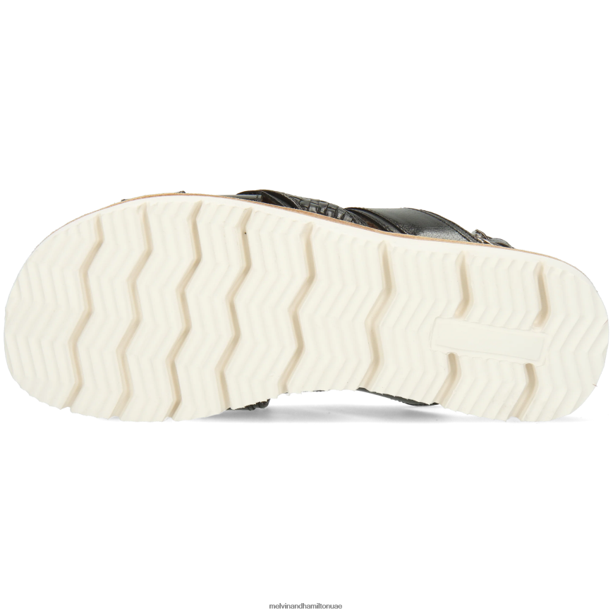 سام 46 أسود Melvin & Hamilton رجال صنادل 42XF2X769