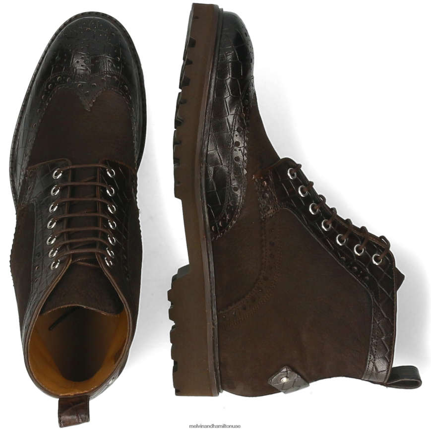 ماثيو 48 بني Melvin & Hamilton رجال جزمة الكاحل 42XF2X98