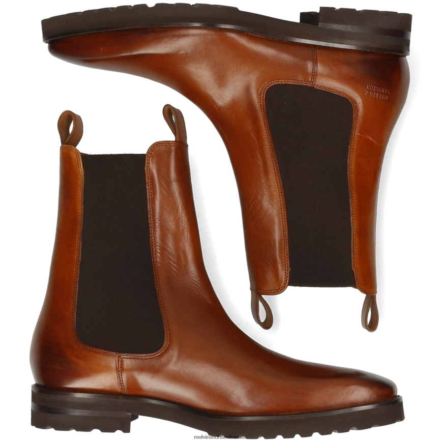 كلارك 49 بني Melvin & Hamilton رجال جزمة الكاحل 42XF2X121