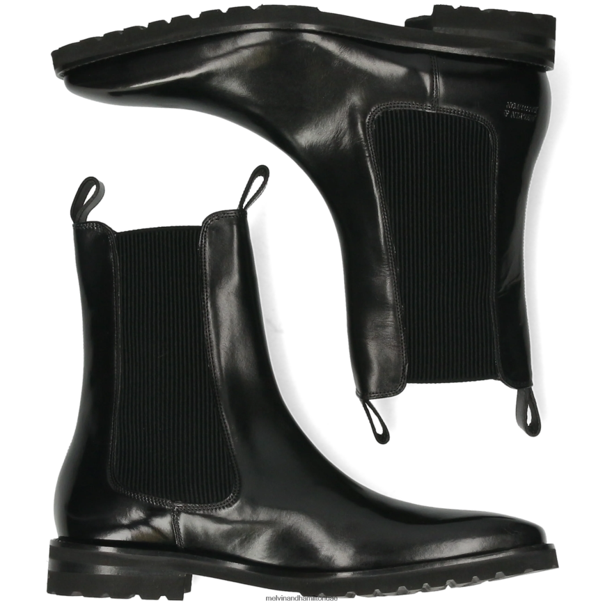 كلارك 49 أسود Melvin & Hamilton رجال جزمة الكاحل 42XF2X56