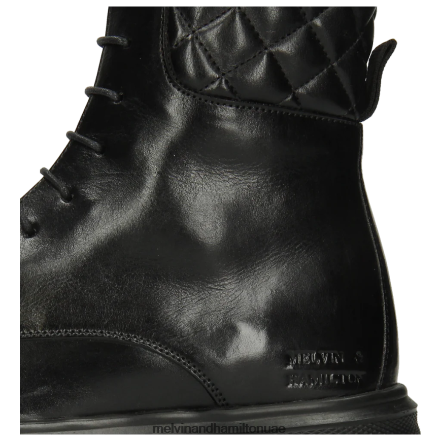 فاي 4 أسود Melvin & Hamilton نحيف جزمة الكاحل 42XF2X1084