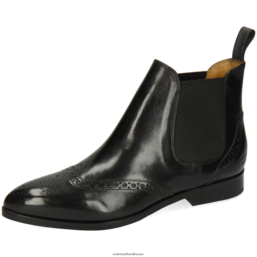 جيسي 4 أسود Melvin & Hamilton نحيف جزمة الكاحل 42XF2X1105