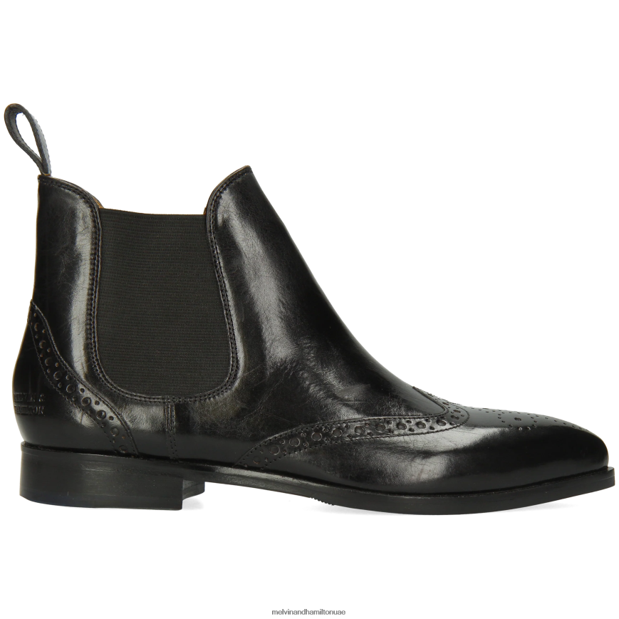 جيسي 4 أسود Melvin & Hamilton نحيف جزمة الكاحل 42XF2X1105