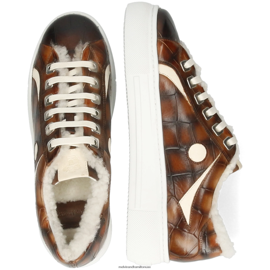 العنبر 4 بني Melvin & Hamilton نحيف أحذية رياضية 42XF2X1828