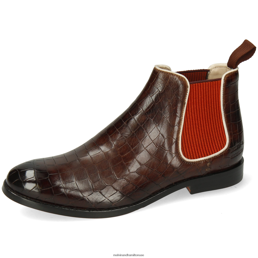 اميلي 4 بني Melvin & Hamilton نحيف جزمة الكاحل 42XF2X933