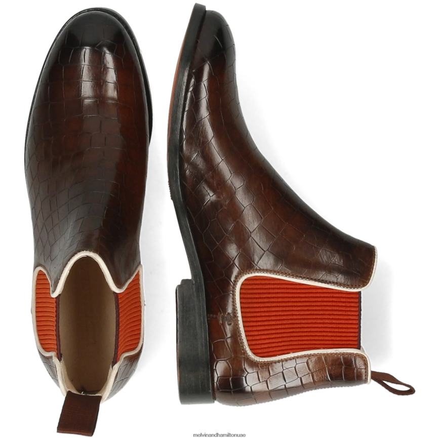 اميلي 4 بني Melvin & Hamilton نحيف جزمة الكاحل 42XF2X933