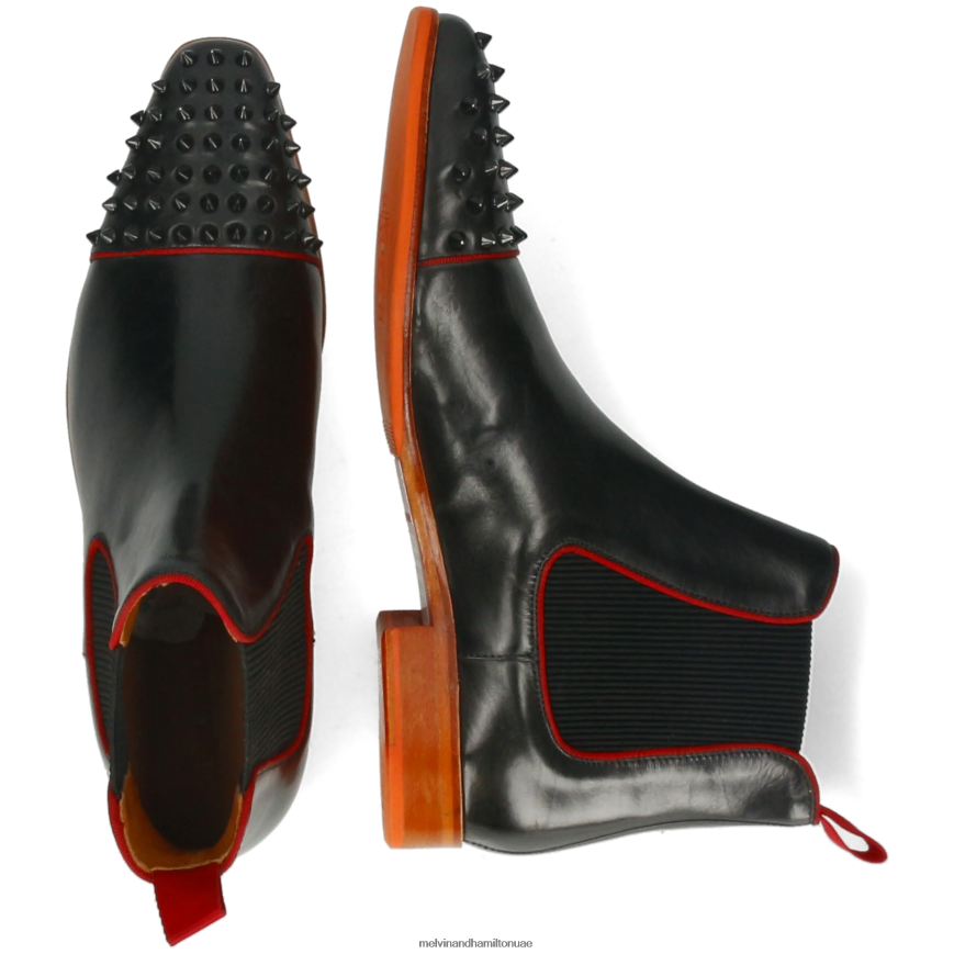 لويس 57 أسود Melvin & Hamilton رجال جزمة الكاحل 42XF2X8