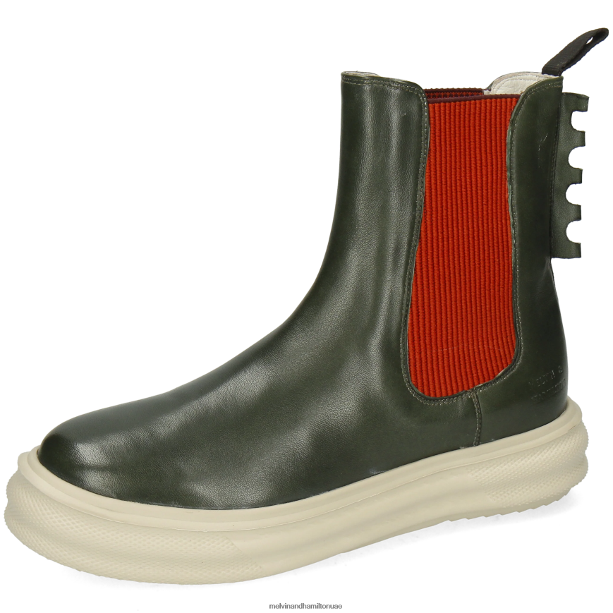 فاي 5 أخضر Melvin & Hamilton نحيف جزمة الكاحل 42XF2X1003