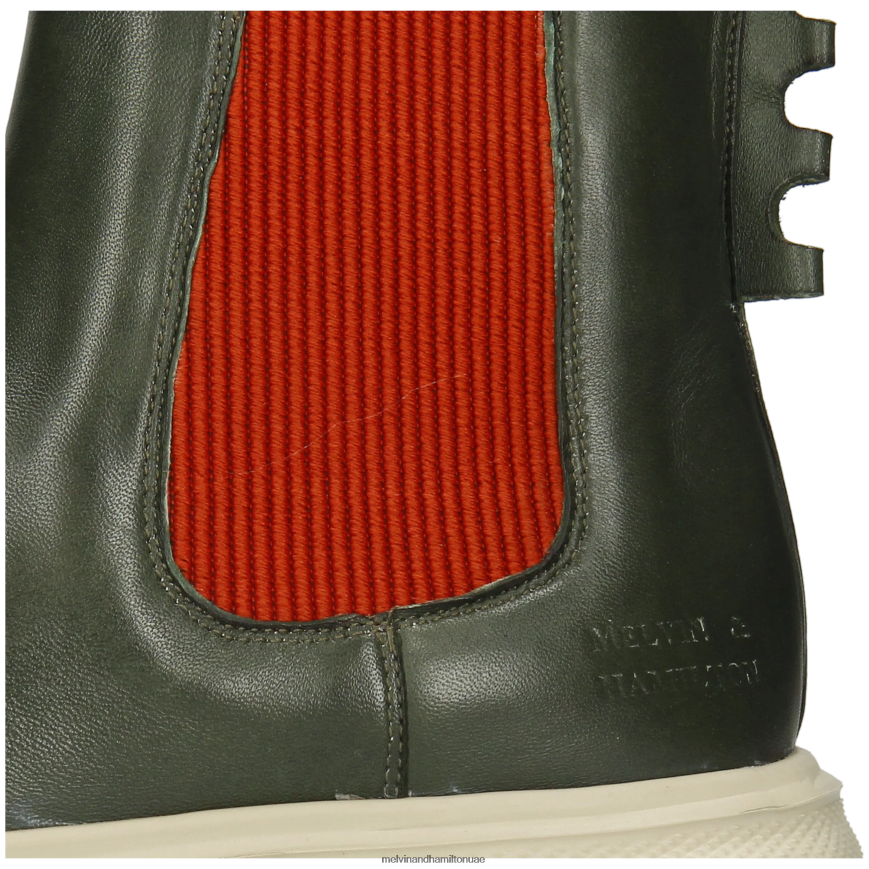 فاي 5 أخضر Melvin & Hamilton نحيف جزمة الكاحل 42XF2X1003