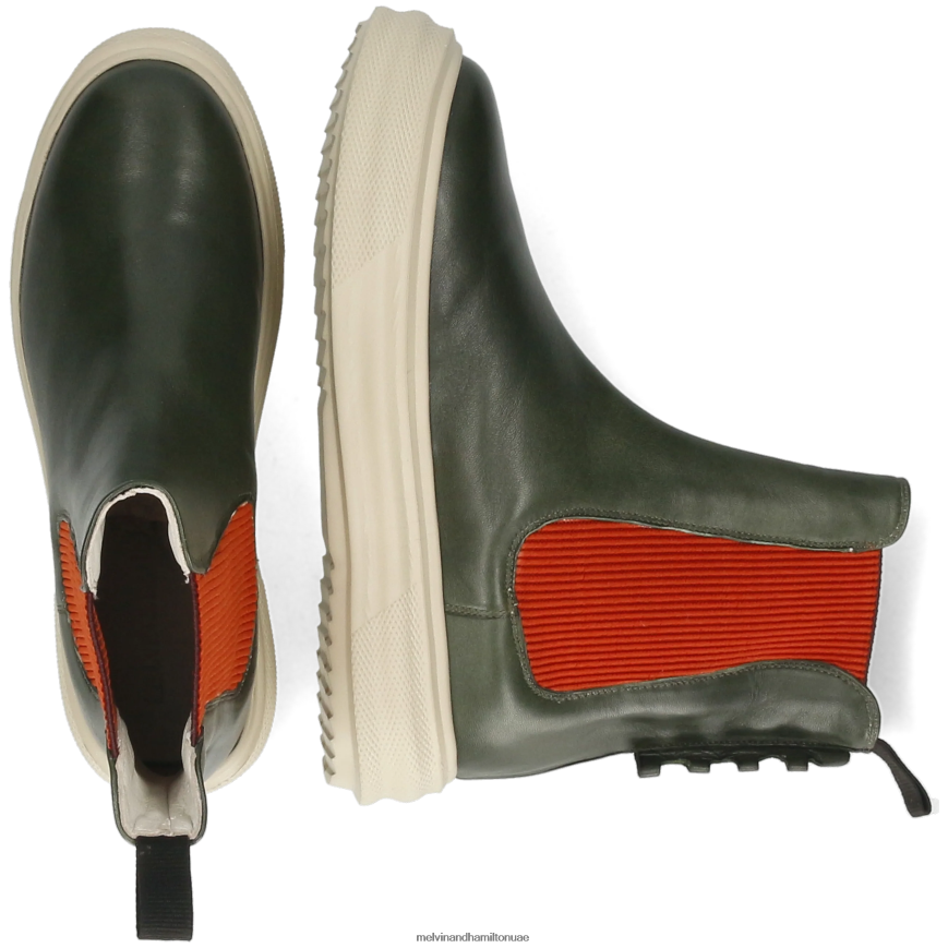 فاي 5 أخضر Melvin & Hamilton نحيف جزمة الكاحل 42XF2X1003