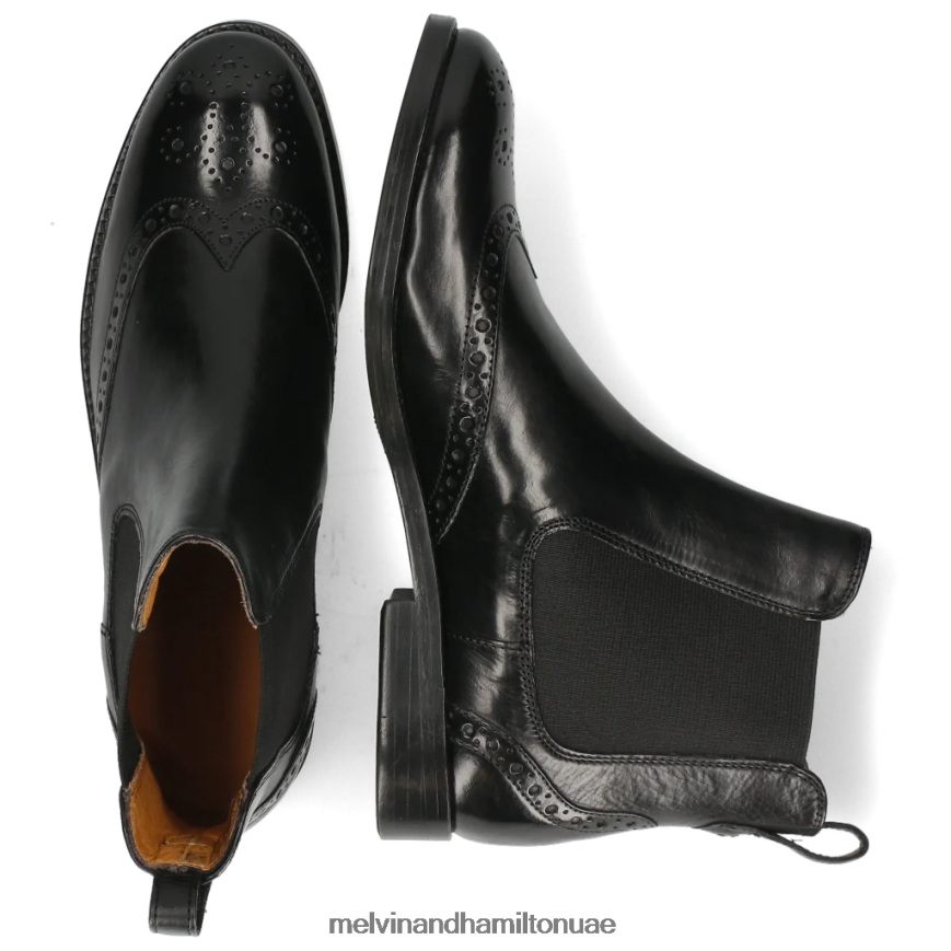 اميلي 5 أسود Melvin & Hamilton نحيف جزمة الكاحل 42XF2X1021