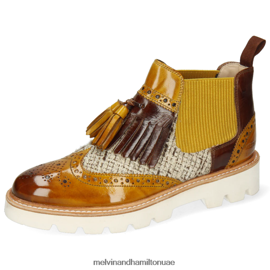 سيلينا 5 البني الفاتح Melvin & Hamilton نحيف جزمة الكاحل 42XF2X1047