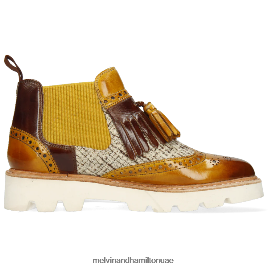 سيلينا 5 البني الفاتح Melvin & Hamilton نحيف جزمة الكاحل 42XF2X1047