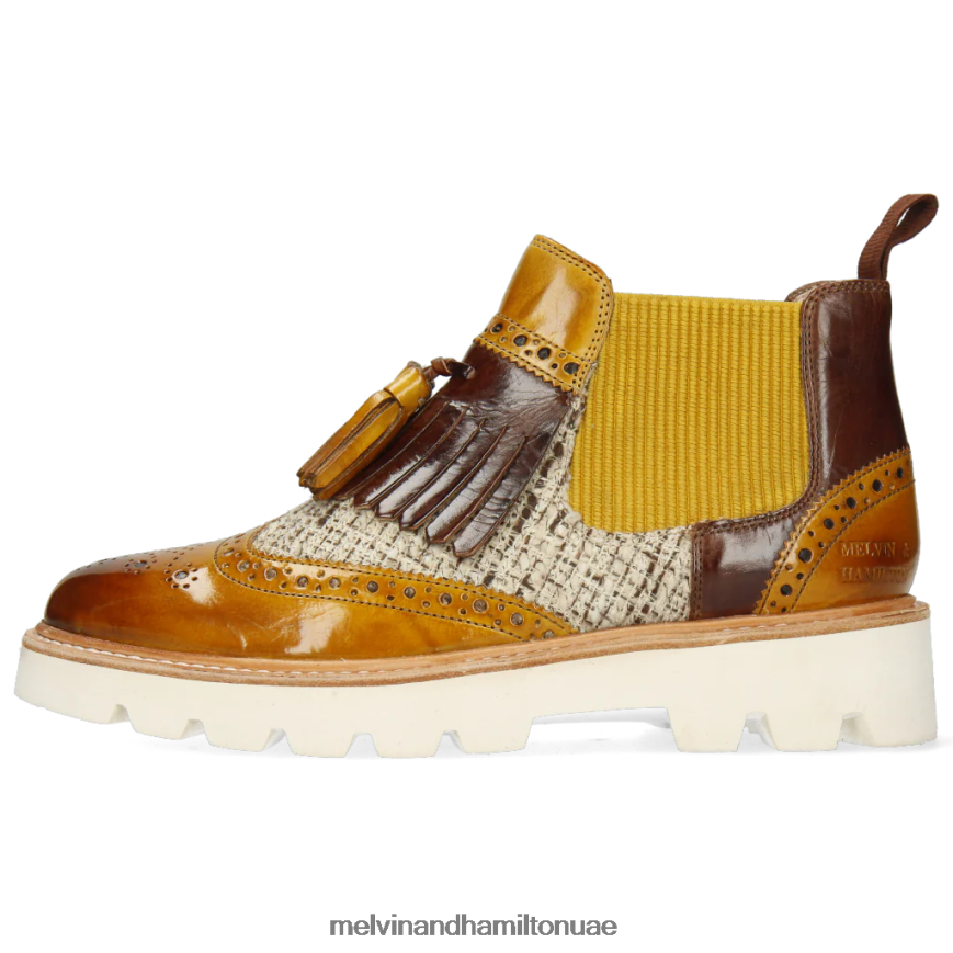 سيلينا 5 البني الفاتح Melvin & Hamilton نحيف جزمة الكاحل 42XF2X1047