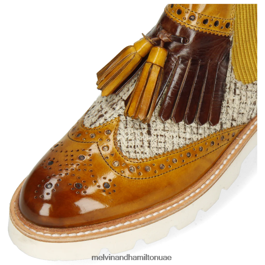 سيلينا 5 البني الفاتح Melvin & Hamilton نحيف جزمة الكاحل 42XF2X1047