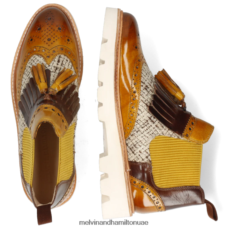 سيلينا 5 البني الفاتح Melvin & Hamilton نحيف جزمة الكاحل 42XF2X1047