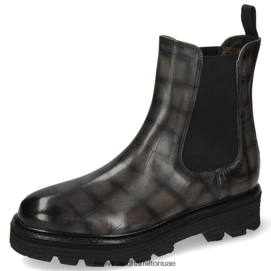 ليوني 5 رمادي Melvin & Hamilton نحيف جزمة الكاحل 42XF2X1071