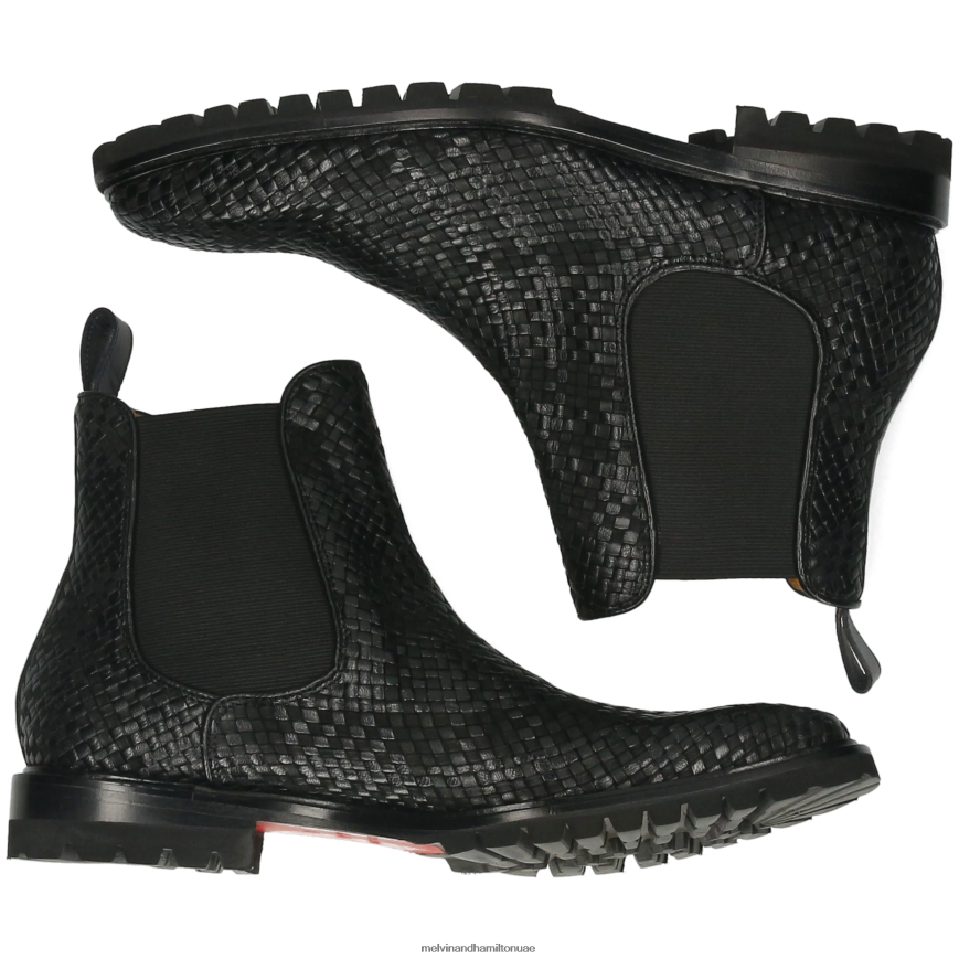 كارلو 5 أسود Melvin & Hamilton رجال جزمة الكاحل 42XF2X122
