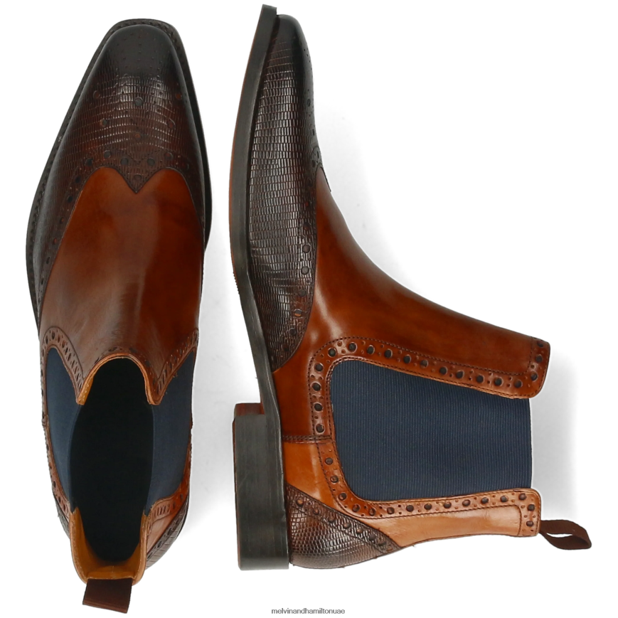 مارتن 5 بني Melvin & Hamilton رجال جزمة الكاحل 42XF2X17