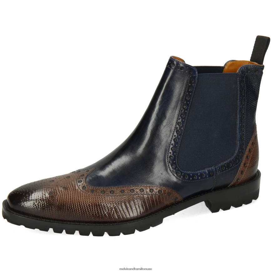 مارتن 5 أزرق Melvin & Hamilton رجال جزمة الكاحل 42XF2X19