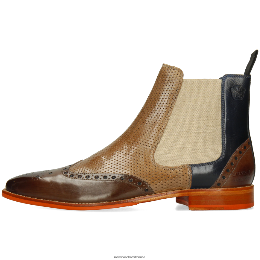مارتن 5 بني Melvin & Hamilton رجال جزمة الكاحل 42XF2X43