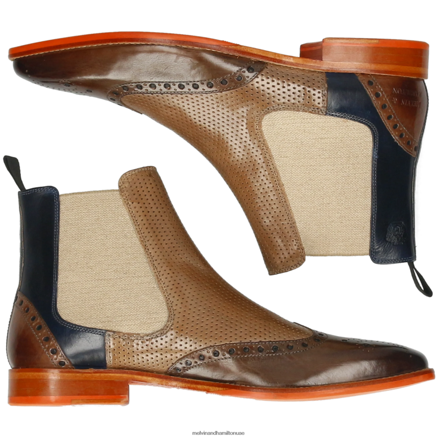 مارتن 5 بني Melvin & Hamilton رجال جزمة الكاحل 42XF2X43